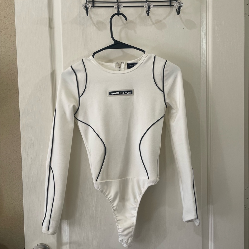 Maniere De Voir White and Black  Bodysuit